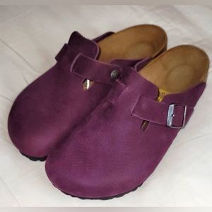 *NWOT* Birkenstock Boston Clogs purple leather 38